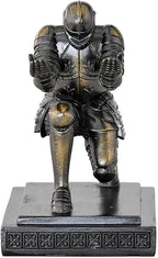Amoysanli Executive Knight Pen Holder Decorative Resin Pen Holders For Desk Organizer Cool Ornament Gift For Office and Home (Iron)