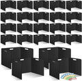 24 Pcs Desk Dividers for Students 14 × 17.5 × 14 Inch Plastic Durable and Waterproof Privacy Folders Shields Test Dividers with Classroom Privacy Boards for School Study Teacher Supplies (Black)