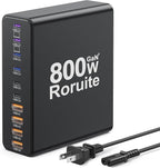 800W USB C Charging Station, 120W PD GaN5 Super Fast USB C Charger Block-10 Port, Type C for PC Laptop MacBook Pro/Air Charger Compatible with iPhone 17 16 15 14 13 12 Pro Max, iPad, Galaxy (Black)
