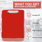 Sooez Clipboard with Storage, High Capacity Nursing Clip Board 8.5 x 11 with Pen Holder & Low Profile Clip, Plastic Clipboards Case Box, Teacher Must Haves School Office Supplies,Letter Size/ A4