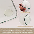 Koonmi Tempered Glass Chair Mat for Hardwood Floors & Carpets, 48" x 60“ Transparent Heavy Duty Office Floor Protector with Noise-Free Gliding Shatterproof for Home Office Desk