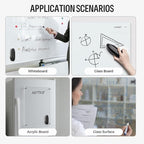 loukin Dry Erase Eraser with Replaceable Felt Pad, Whiteboard Eraser with 12 Peel-Off Layers, Magnetic Holder Includes, for Classroom, Home, and Office, Black