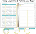 2026 Planner - A5 Weekly & Monthly Planner Spiral Bound, January 2026 - December 2026, with Flexible Cover, Tabs, Inner Pocket, 6.4" x 8.5", Rose Leaf