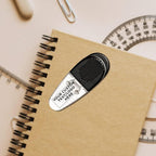 50 Magnetic Memo Holders Set - Customizable Text, Logo - Large Clip, Plastic - Clear