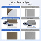 UNECHO 12 Pack 12" X 12" X 0.4" Acoustic Panels for Wall Sound Absorbing, Square Self-Adhesive Sound Panel, High Density Suitable for Multiple Scenarios(Coffee Brown)