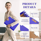 Skyygemm 48 Pcs Classification Folders Letter Size, 3 Divider Pressboard File Folder with Fasteners, Expanding File Organizer Bulk for School Teachers, Office Employee, Coworker, Staff (Purple)