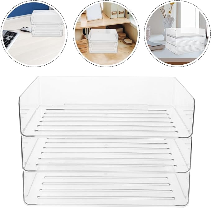 LIGHTAOTAO Stackable Desk Organizer Tray Paper Holder for Office File Storage and Document Sorting Practical Desktop Letter Tray for School and Home Use