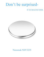 Neosmuk Super Strong Neodymium Magnets, Heavy Duty, Industrial Grade, Round, Silver, 10 Pack, 1.26 Inch Diameter x 0.126 Inch Thickness