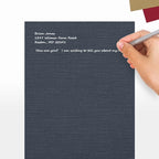 LUXPaper 8.5" x 11" Cardstock | Letter Size | Nautical Blue Linen | 100lb. Cover | 500 Qty