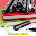 Dyvicl Hand Lettering Pens, Calligraphy Brush Pens Art Markers for Beginners Writing, Sketching, Drawing, Illustration, Scrapbooking, Journaling, Black Ink Pen Set, 8 Sizes
