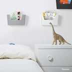 YOHOM No Drilling File Holder Wall Mails Magazines Organizer Adhesive Door Mount, Single Pocket, (White 1) (WHITE, 5 PCS)