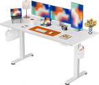 ErGear Height Adjustable Electric Standing Desk, 71 x 30 Inches Sit Stand up Desk, Memory Computer Home Office Desk Large Desk with 2 Desktop (White)