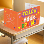 Cinrobiye 24 Pcs Inspirational Privacy Folders Standard for Students Cardboard Shields Test Privacy Boards Motivational Words Desk Dividers Shield for Classroom School Study Supplies (Inspirational)
