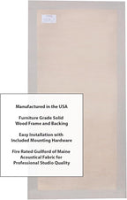 ATS Acoustics Home Office Residential Acoustic Treatment Room Kit Sound Absorbing Acoustic Panel 6 Pack for 50-100 Sq Ft (Linen)