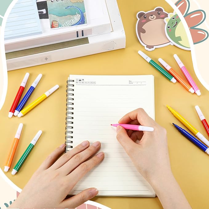 720 Pcs Mini Markers Colored Pen 3.4 Inch Vibrant Colors Portable Short Colored Markers Assorted Multicolor Watercolor Marker Pen for Kids and Adult Glass Office School Supplies (6 Colors)