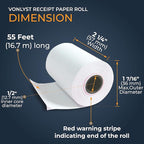 Vonlyst Receipt Paper Roll for Square Terminal Credit Card Machine (30 rolls)