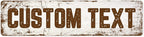 Custom Sign, Custom Street Sign, 11 Font Colors, 13 Font Styles, 4 Hole Options, 22 Sizes, 6x24 Inches, Rust Free DiBound, Fade Resistant, Made in USA by My Sign Center (Rustic)