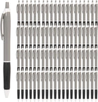 Simply Genius Retractable Ballpoint Pens - 100-Pack, Black Ink, Gray & Black, 1.0mm Medium Point - Bulk Pens for Office & School Supplies - Smooth Writing for Notebooks & Journals