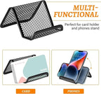 EMOMAS Business Card Holder for Desk, Office Desktop Business Card Display Holder, Mesh Business Card Holder, Desk Accessories for Women and Men,Black ( 3 Pack )