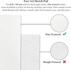 Fuxi 9" x 12" Sketch Book, Top Spiral Bound Sketch Pad, 100 Sheets 68lb/100gsm Acid-Free Drawing Paper, Art Sketchbook for Drawing Pad for Kids Artists & Beginners Professional Art Supplies for Adults