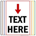 Custom Arrow,Custom Directional Sign, Arrow Down Sign, 10x14 Inches, 55 mil thick HDPE (high density polyethylene), Made in USA by My Sign Center