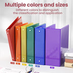 SUNEE 3 Ring Binder 1.5 Inch 1 Pack, Clear View Binder Three Ring PVC-Free (Fit 8.5x11 Inches) for School or Office Supplies, Orange
