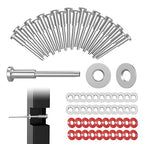 BLIKA 20 Pack 1/8" Invisible Cable Railing Kit and 20 Pack Cable Railing Adhesive Sleeves, Deck Wire Railing Kits for 2"×2" Wood/Metal Post, T316 Marine Grade