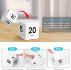 JOYIT 2 Pcs Cube Timer Set - 2.6 Inch Gravity Sensor Flip Digital Timers for Countdown and Time Management, Featuring 1-10 Minute and 15-60 Minute Settings for Kids and Adults