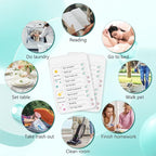 2Pcs Chore Chart for Kids to Do List Checklist Board Detachable Message Slider Schedule Planning Boards with 30Pcs Blank Checklist 4Pcs Cardstock for Habit Tracker or Daily and Weekly Planner