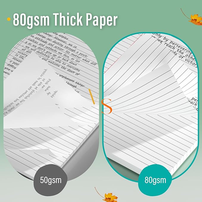 24 Pack Legal Pads 8.5 x 11 Note Pads 8.5 x 11 Inch Notepad 720 Sheets Writing Pads Wide Ruled Lined Paper Pads White Paper Note Pads 8.5 x 11 with 30 Sheets Per Legal Pad for School, Office, Home