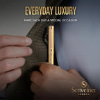Scriveiner Personalized Gold Fountain Pen - Stunning Luxury Pen, Real Gold Plating, Schmidt Ink Refill, Best Engraved Fountain Pen Gift Set for Men & Women, Custom Name Engraving