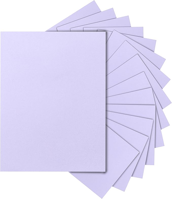Silunkia 100 Sheets Purple Cardstock 8.5 x 11 Certificates Paper, 200gsm/75lb Heavyweight Paper Card Stock for Cards Making, Greeting Card, Business Cards, School Crafting, Menus