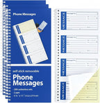 YooNotee 3 Pack Sticky Phone Message Book with Carbon Copy 2-Part Self Stick Message Pads Carbonless Spiral Phone Pad for Business Office Desk While You Were Out