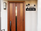 Personalized Palm Tree Address Sign, House Number Sign, Address Number for Houses, Metal Address Plaque Sign, Custom House Number Sign, Address Plaques for House Numbers