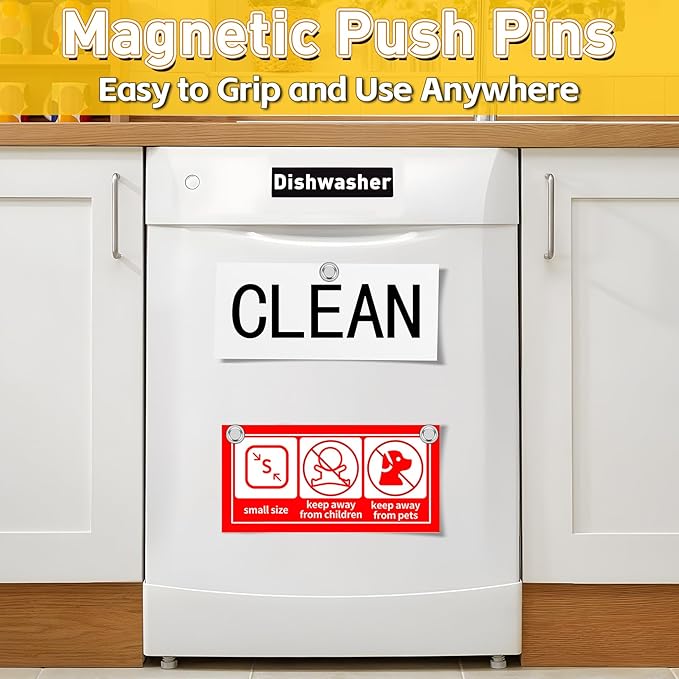 VNDUEEY 24Pcs Fridge Magnet Refrigerator Magnets Adults, Strong Metal Magnets for Whiteboard, Magnet Fridge, Decorative Magnets for Kitchen, Office, School, Locker, Map, Cruise