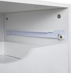 Naomi Home Debbie 7-Drawer Craft & Office Storage Cabinet, White – Rolling File Cabinet with Wheels, Chic Design for Supplies & Folders, 15.7" D x 18.9" W x 34.2" H