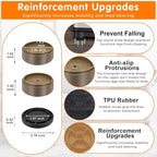 Furniture Risers Bed Risers Heavy Duty 1 inch, 2 inch, 3 inch, 4 inch Round Adjustable Bed Lifts Riser for Desk Legs Table Couch Sofa Chair Refrigerator Washing Machine (1 Inch, Brown, 6 Pack )