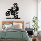 Custom Motorcycle Metal Signs Personalized Dirt Biker Name Sign Custom Garage Decor Motorbikes Wall Art Decor Motorcycle Sign Men Room D ecorate Gifts for Men Husband Rider
