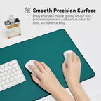 Reniteco Waterproof Large Gaming Mouse Pad with Durable Stitched Edges, Non-Slip Rubber Base, Grainy Jacquard Mouse Mat Desk Pad for Home Office Gaming, 31.5''x11.8''x0.12'', Matte Green