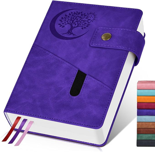 365 Page Thick Lined Journal Notebook for Men Women, B5 Large Leather Journals for Writing, Hardcover Notebooks for Work, School, Note Taking, Business, Travel Diary, College Ruled 7.6" x 10"