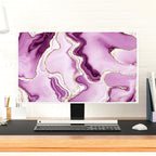 Baocicco Violet Gold Marble Waterproof Weatherproof and Dust-Proof TV Screen Cover 45, 46, 47, 48 Inch for Home Office Creative TV Covers for TVs Screen Anti-Static Dustproof Protective