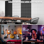 Sonicism 12 Pack Acoustic Wall Panels with Self-Adhesive, 12" X 12" X 0.4" Sound Proof Foam Panels, Decorative Soundproof Wall Panels, Sound Proof Absorbing Tiles for Home & Offices, White