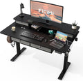 FiCiHi Adjustable Height Standing Desk with 4 Drawers,55 x 30 inches Electric Sit Stand Desk for Home Office,3 Memory Presets,Monitor Stand Riser,USB A/C Charging Port