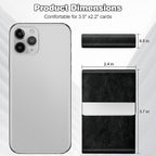 DMFLY Business Card Holder for Women or Men, Business Card Case with PU Leather and Stainless Steel, Slim Metal Case with Magnetic Closure for Business Meeting Use