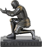 Amoysanli Executive Knight Pen Holder Decorative Resin Pen Holders For Desk Organizer Cool Ornament Gift For Office and Home (Iron)