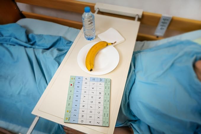 Adult Communication Board - Non-Slip, Portable Letter Chart for Non-Verbal, Stroke Recovery, Effective Visual Aids for Non-Speaking Patients, Pain Scale, QWERTY or ABC (QWERTY - 3 Pack)
