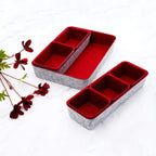 Welaxy Desk Drawer organizers tray Felt storage bins office Sleek Minimalist Lifestyle chic aesthetics room décor for dorm closet decluttering 8-piece (Burgundy)