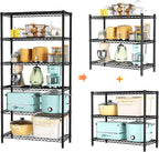 SINGAYE 6 Tier Shelf Organizer Storage Metal Shelves Garage Wire Shelving Unit Pantry Rack Shelves Bathroom Organizers and Shelf Closet Metal Kitchen 36" Dx14 Wx72 H Black