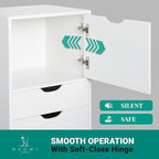 Naomi Home Carly 6-Drawer Craft & Office Storage Cabinet – Rolling Storage Drawers with Lockable Casters, Compact for Craft Rooms, Offices, Under Desk, 18.8" D x 15.7" W x 41.3" H