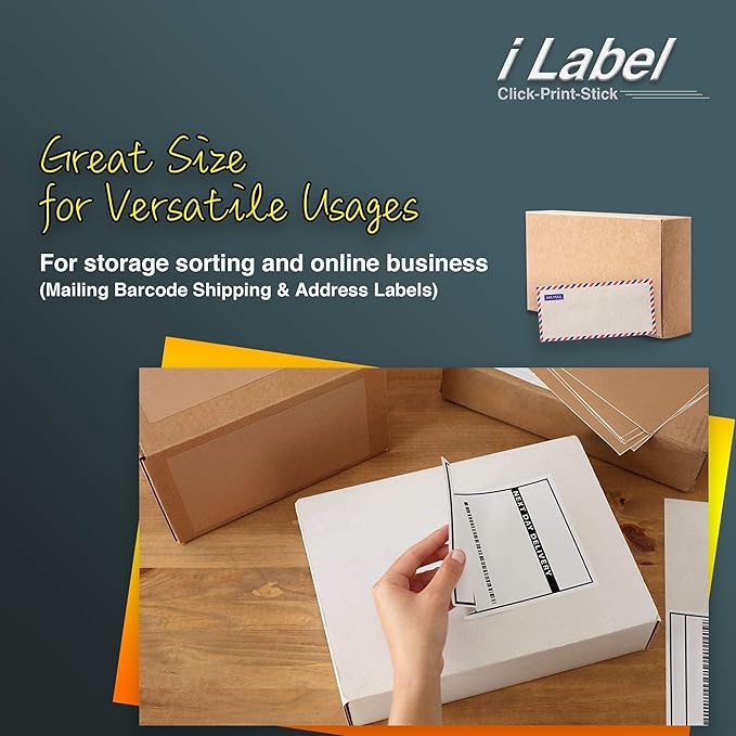 8.5" x 11" Full Sheet Label Sticker Paper for Laser & Inkjet Printers [100 Sheets,100 Labels]